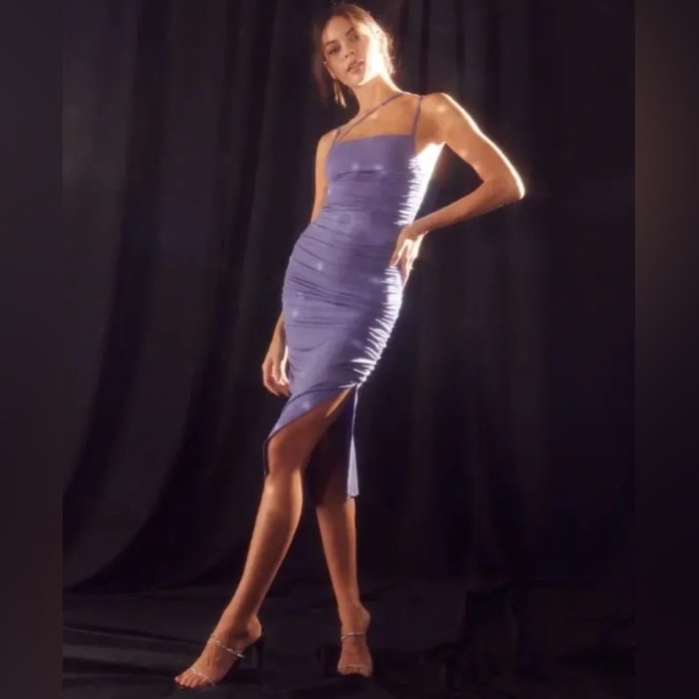 Abercrombie & Fitch Purple Midi Dress